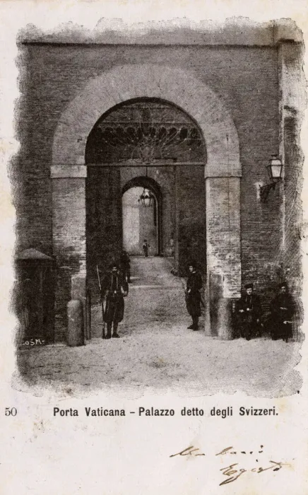 Framed Print : Rome, Italy - Vatican city, gate with Swiss guard