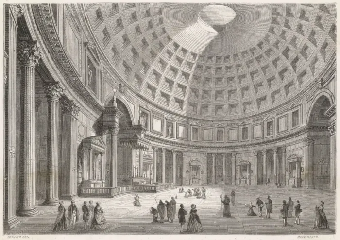 Framed Print : Rome / Pantheon Int C1840 Framed Print : Rome / Pantheon Int C1840
