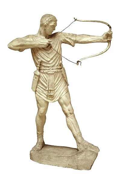 Rome. Roman archer. Sculpture. ITALY. LAZIO. Rome. Museum of Roman Civilization