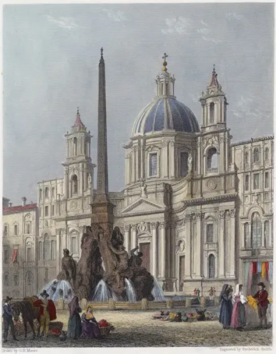 Framed Print : ROME / s AGNESE C1840 Framed Print : ROME / s AGNESE C1840