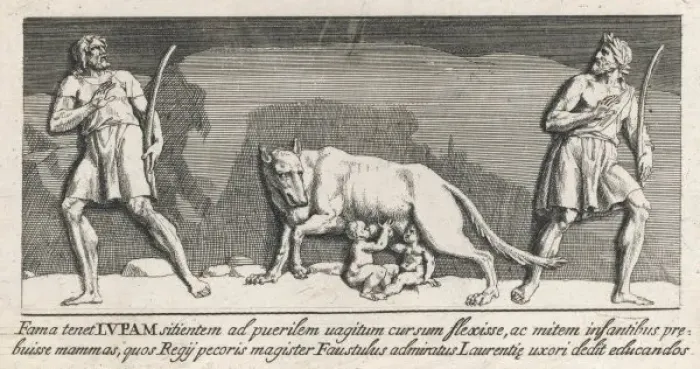 Framed Print : Romulus & Remus & Wolf Framed Print : Romulus & Remus & Wolf