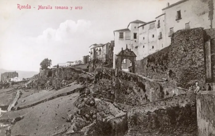 Framed Print : Ronda, Spain - Roman Wall and arch gateway Framed Print : Ronda, Spain - Roman Wall and arch gateway
