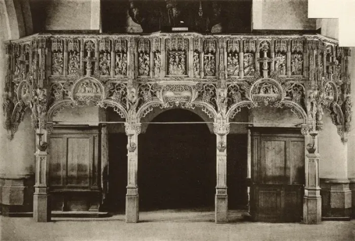 Framed Print : Rood screen in the church, Tessenderloo, Belgium Framed Print : Rood screen in the church, Tessenderloo, Belgium