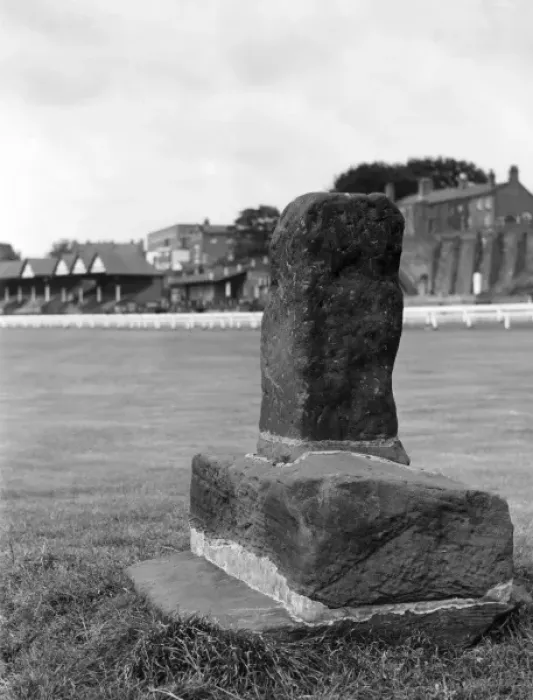 Framed Print : Roodee Racecourse Cross Framed Print : Roodee Racecourse Cross