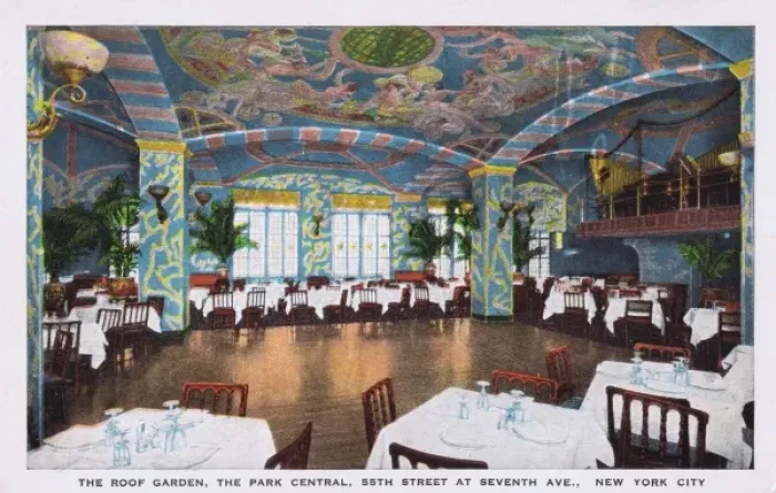 Framed Print : The Roof Garden in the Park Central Hotel, New York, 1930s Framed Print : The Roof Garden in the Park Central Hotel, New York, 1930s
