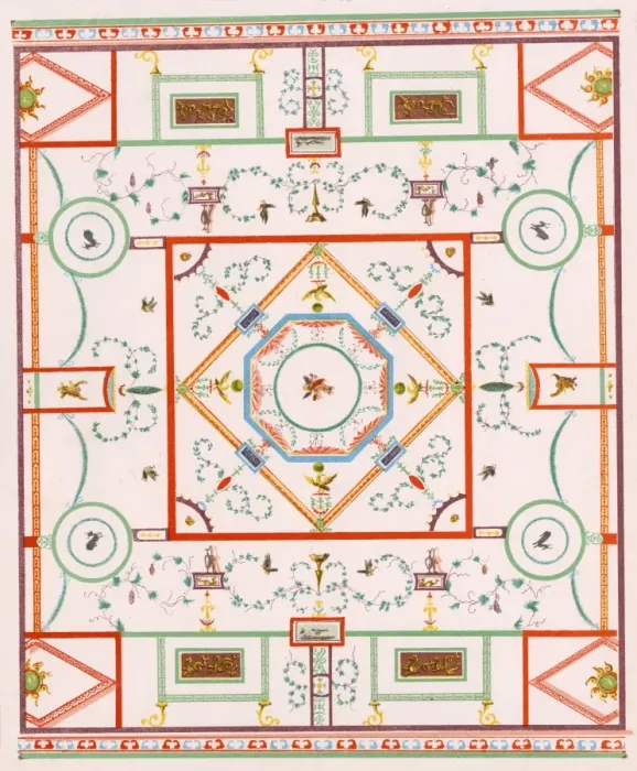 Framed Print : Roof Pattern / Pompeii Framed Print : Roof Pattern / Pompeii