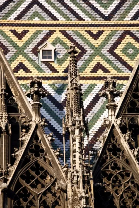 Framed Print : Roof of Saint Stephens Cathedral in Vienna, Austria Framed Print : Roof of Saint Stephens Cathedral in Vienna, Austria