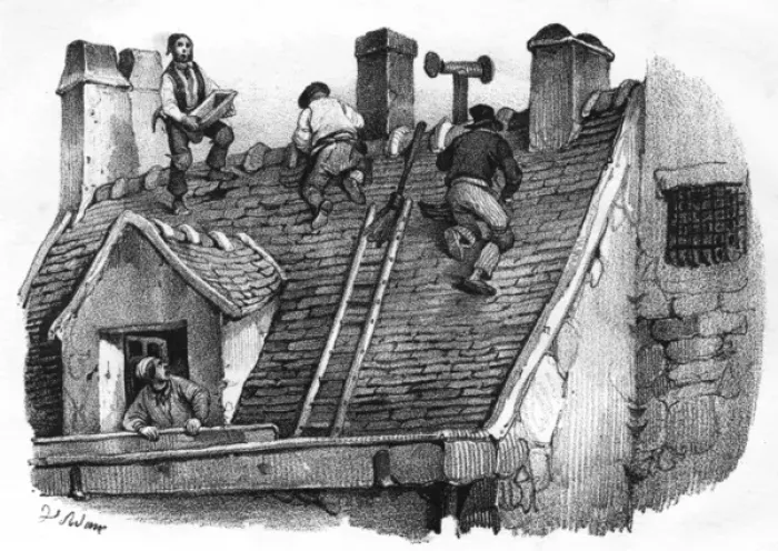 Framed Print : Roofing in France Framed Print : Roofing in France