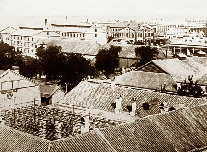 Framed Print : A rooftop panorama of Tianjin, China, in 1900 Framed Print : A rooftop panorama of Tianjin, China, in 1900