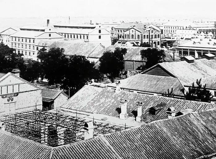 Framed Print : A rooftop panorama of Tianjin, China, in 1900 Framed Print : A rooftop panorama of Tianjin, China, in 1900