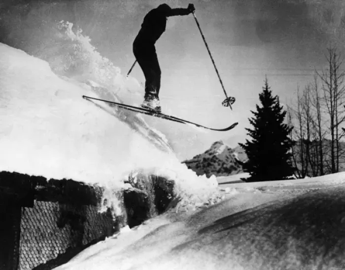 Framed Print : Rooftop Skiing Framed Print : Rooftop Skiing
