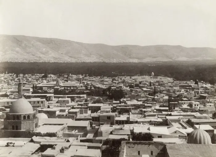 Framed Print : Rooftop view of Damascus, Syria, c. 1880 s Framed Print : Rooftop view of Damascus, Syria, c. 1880 s