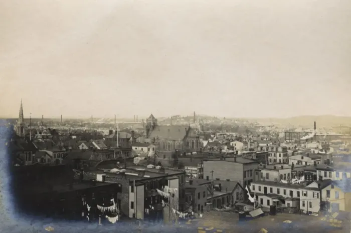 Framed Print : Rooftop view, Passaic, Passaic County, New Jersey, USA Framed Print : Rooftop view, Passaic, Passaic County, New Jersey, USA