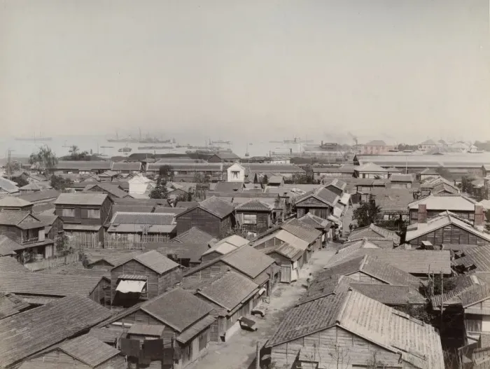 Framed Print : Rooftop view of Yokohama, Japan