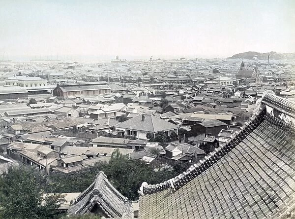 Rooftop view of Yokohama, Japan, circa 1880s