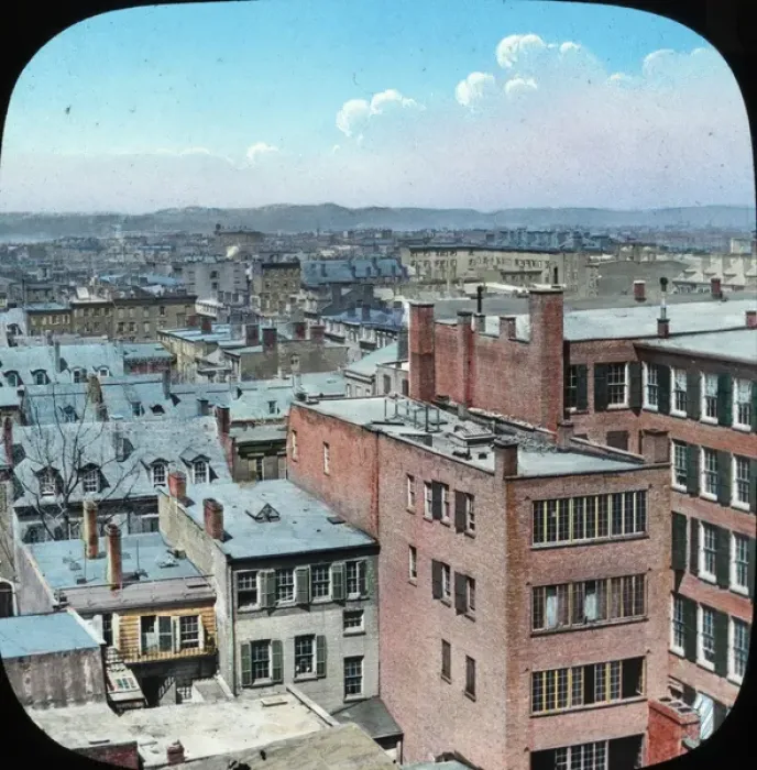 Framed Print : Rooftops - New York (possibly Brooklyn?) Framed Print : Rooftops - New York (possibly Brooklyn?)