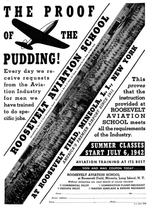 Framed Print : Roosevelt Aviation School. Roosevelt Field, Mineola 1942 Framed Print : Roosevelt Aviation School. Roosevelt Field, Mineola 1942