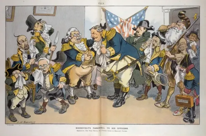 Framed Print : Roosevelts farewell to his officers Framed Print : Roosevelts farewell to his officers