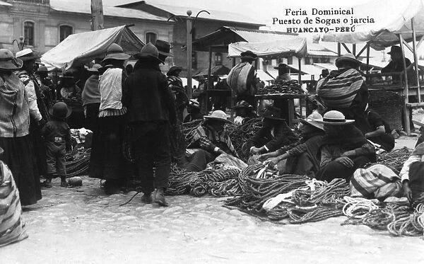 Rope Sellers at the Sunday Fair, Huancayo, Peru