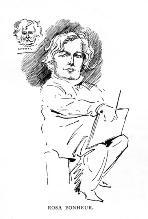 Framed Print : Rosa Bonheur by Harry Furniss Framed Print : Rosa Bonheur by Harry Furniss