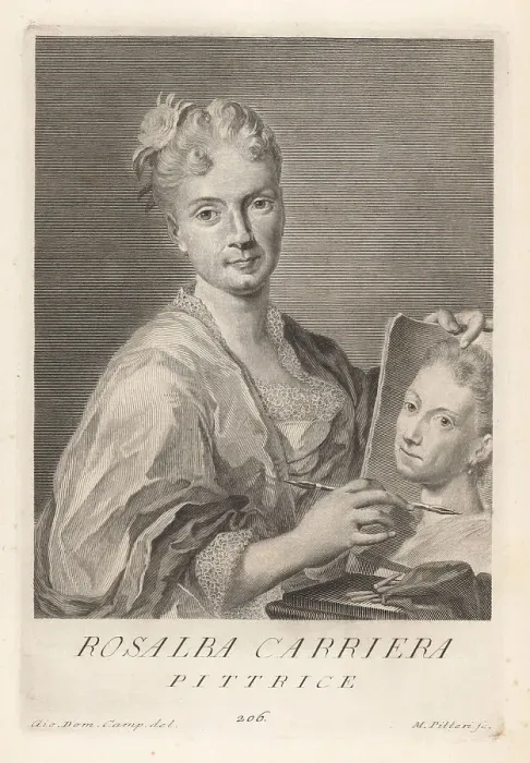 Framed Print : Rosalba Carriera, Venetian portraitist, 1673-1757 Framed Print : Rosalba Carriera, Venetian portraitist, 1673-1757