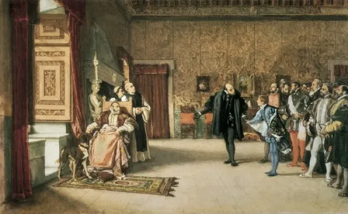 Framed Print : ROSALES, Eduardo (1836-1873). The Presentation Framed Print : ROSALES, Eduardo (1836-1873). The Presentation