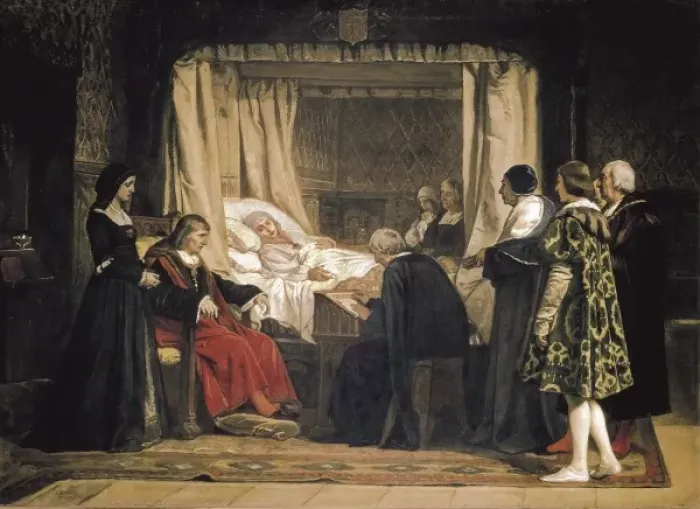 Framed Print : ROSALES, Eduardo (1836-1873). Queen Isabella s Framed Print : ROSALES, Eduardo (1836-1873). Queen Isabella s