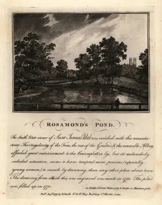 Framed Print : Rosamonds Pond, St. James Park, circa 1758 Framed Print : Rosamonds Pond, St. James Park, circa 1758