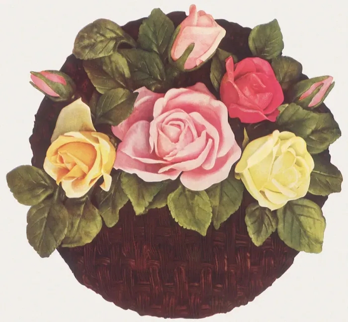 Framed Print : Rose Basket Cake Date: 1935 Framed Print : Rose Basket Cake Date: 1935