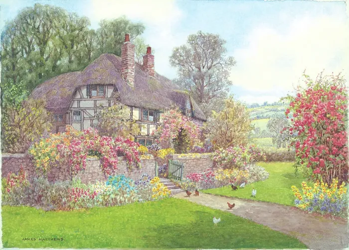 Framed Print : Rose cottage Framed Print : Rose cottage