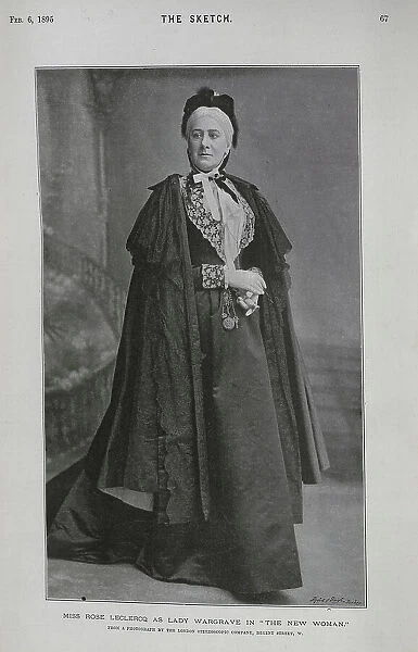 Rose Leclercq, actress, as Lady Wargrave in The New Woman