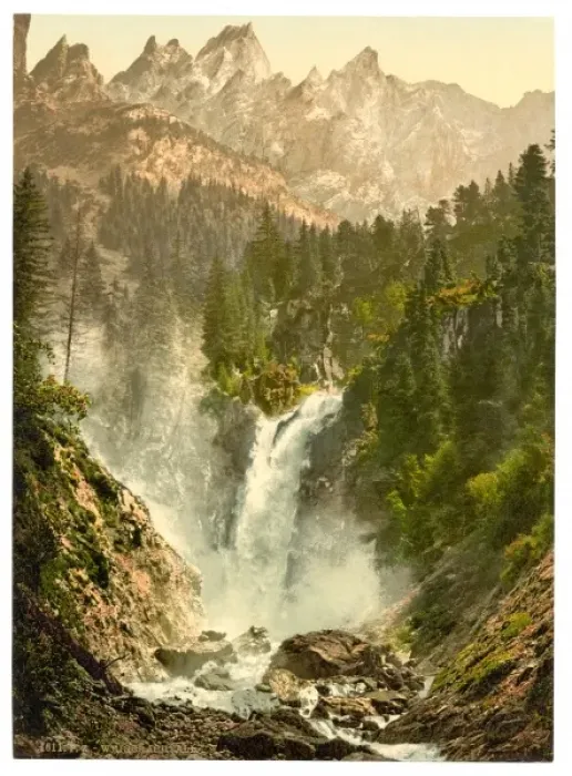 Framed Print : Rosenlaui, with Weissbach and Englehorner, Bernese Oberland Framed Print : Rosenlaui, with Weissbach and Englehorner, Bernese Oberland