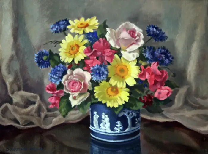 Framed Print : Roses and Cornflowers Framed Print : Roses and Cornflowers