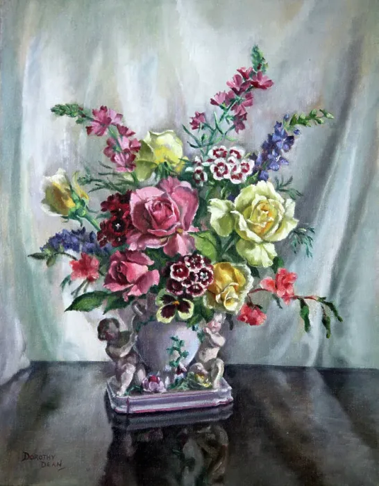 Framed Print : Roses and Sweet William Framed Print : Roses and Sweet William
