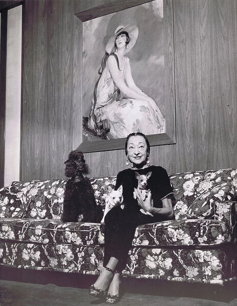 Rosie Dolly posing in her Manhattan apartment, 1958