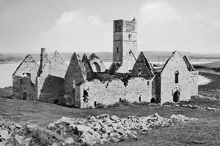 Framed Print : Rosserk Abbey, County Mayo- Victorian period Framed Print : Rosserk Abbey, County Mayo- Victorian period