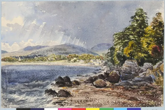 Framed Print : Rostrevor (1849). Moore, James 1819 - 1883. Date: 1849 Framed Print : Rostrevor (1849). Moore, James 1819 - 1883. Date: 1849