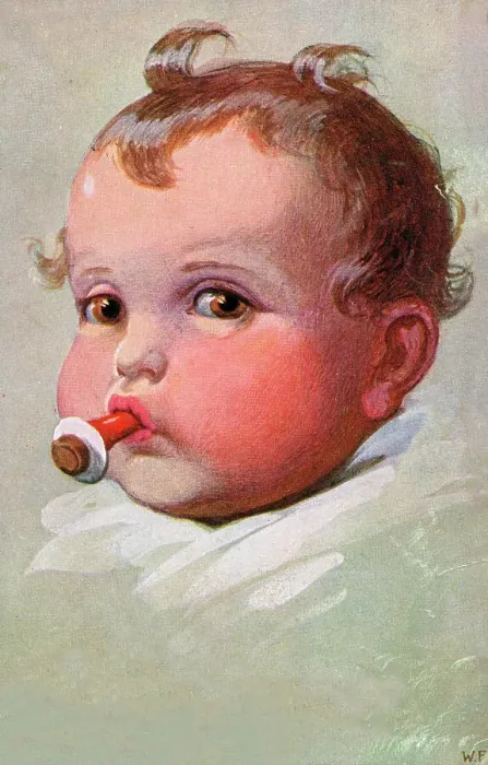 Framed Print : Rosy-cheeked infant sucking on a dummy Framed Print : Rosy-cheeked infant sucking on a dummy