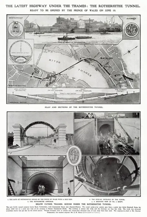 Framed Print : Rotherhithe Road Tunnel, London 1908 Framed Print : Rotherhithe Road Tunnel, London 1908