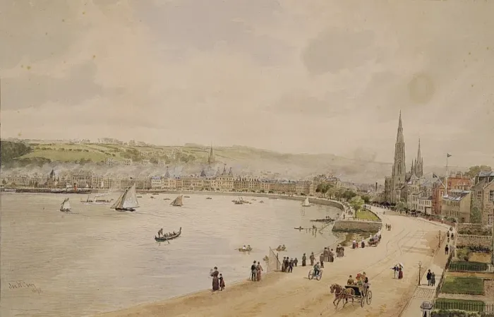 Framed Print : Rothesay (1890). Carey, Joseph William 1859 - 1937. Date: 1890 Framed Print : Rothesay (1890). Carey, Joseph William 1859 - 1937. Date: 1890