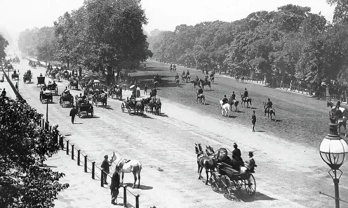 Framed Print : Rotten Row Hyde Park London Victorian period Framed Print : Rotten Row Hyde Park London Victorian period