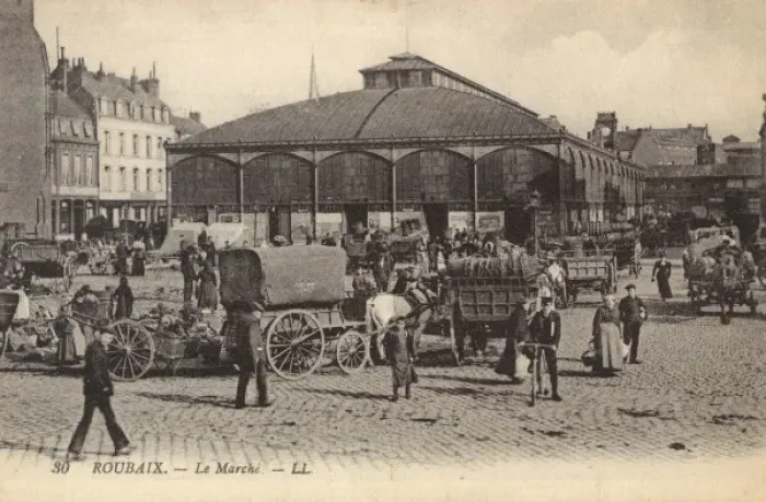 Framed Print : Roubaix - The Market Framed Print : Roubaix - The Market