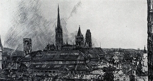 Rouen and the Cathedral from the Tour Jeanne dArc