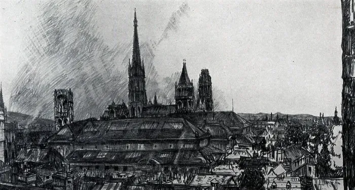Framed Print : Rouen and the Cathedral from the Tour Jeanne dArc Framed Print : Rouen and the Cathedral from the Tour Jeanne dArc