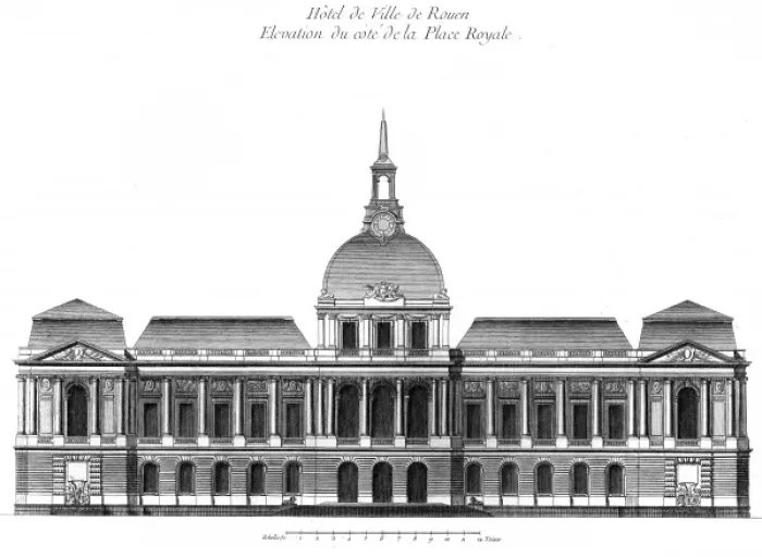 Framed Print : Rouen City Hall / 18th C Framed Print : Rouen City Hall / 18th C
