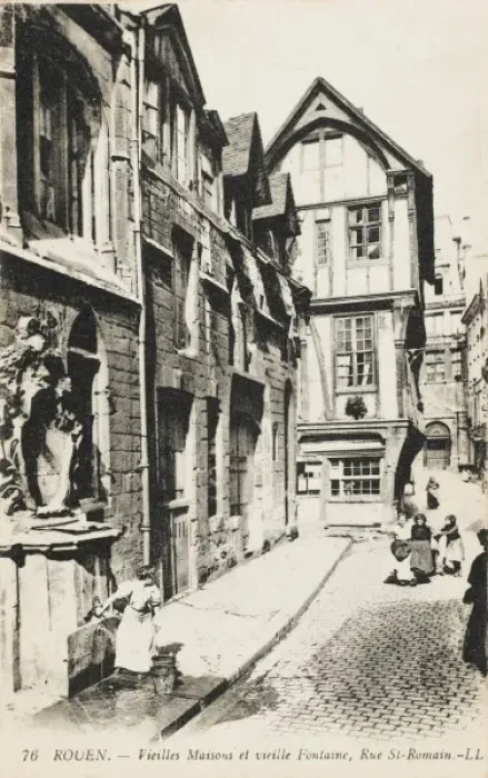 Framed Print : Rouen - France - Old Houses and Fountain Framed Print : Rouen - France - Old Houses and Fountain