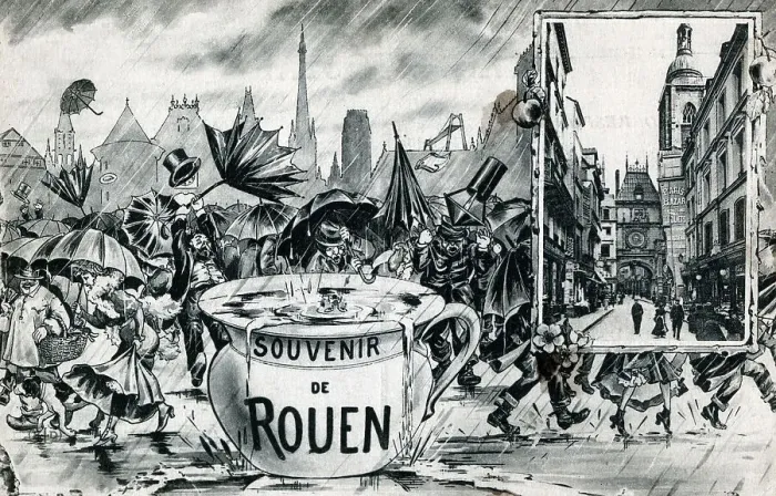 Framed Print : Rouen, France - a rainy and windy day! Framed Print : Rouen, France - a rainy and windy day!