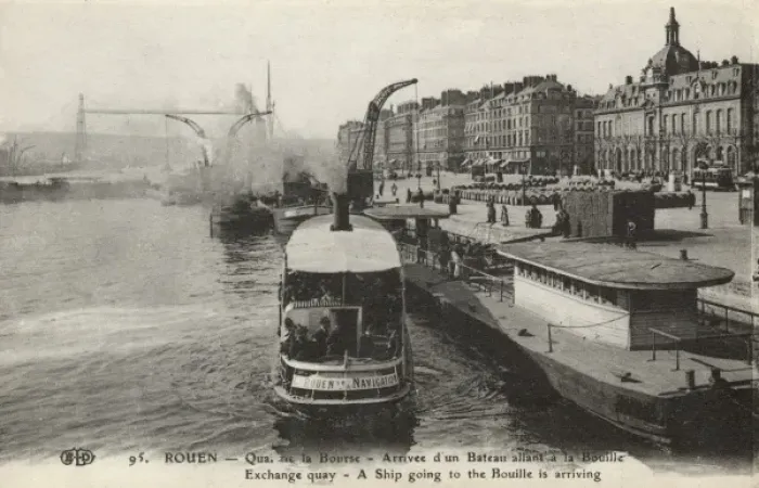 Framed Print : Rouen / River Traffic 1916 Framed Print : Rouen / River Traffic 1916