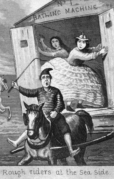 Framed Print : Rough Rides at the Sea Side - Bathing Machine Framed Print : Rough Rides at the Sea Side - Bathing Machine