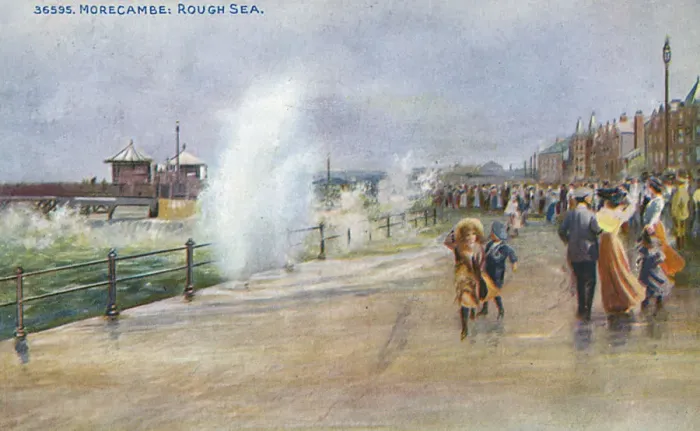 Framed Print : Rough Sea - Morecambe, Lancashire Framed Print : Rough Sea - Morecambe, Lancashire